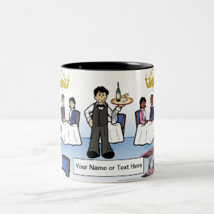 Taza Bicolor Waiter, Personalizado de Comedor Formal