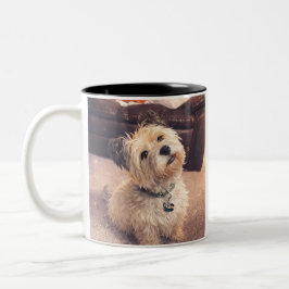 Taza Bicolor Waiting Puppy Coffee Mug – Cute Dog Design