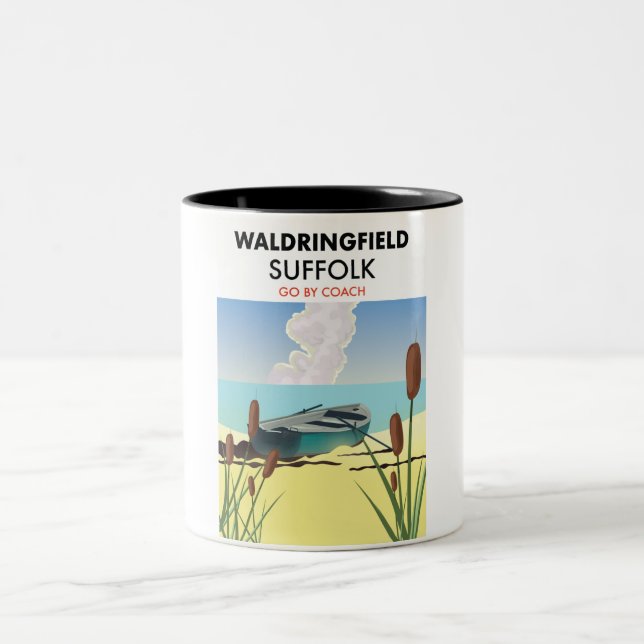 Taza Bicolor Waldringfield Suffolk poster. (Centro)