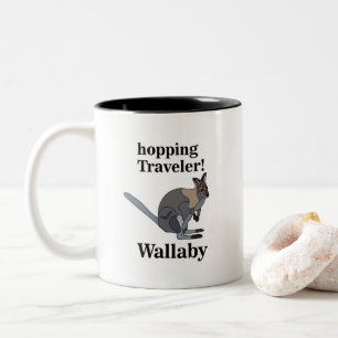 Taza Bicolor Wallaby Animal Hopping Traveller Wildlife Funny
