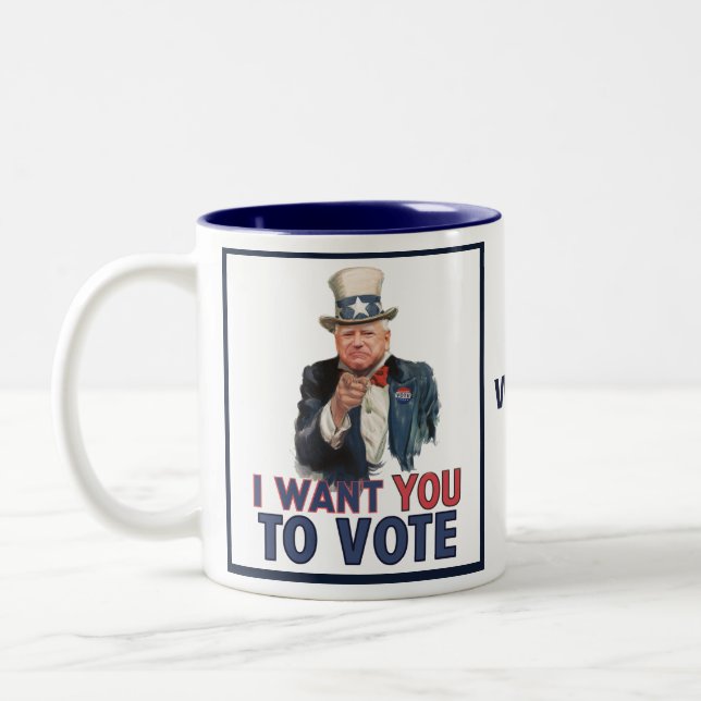 Taza Bicolor Walz - Quiero que VOTES (Izquierda)