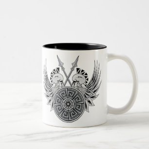 Taza Bicolor Warrior Skulls