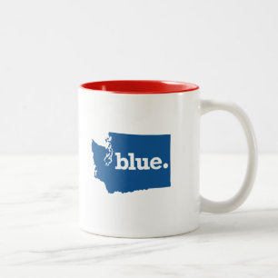TAZA BICOLOR WASHINGTON ESTADO AZUL