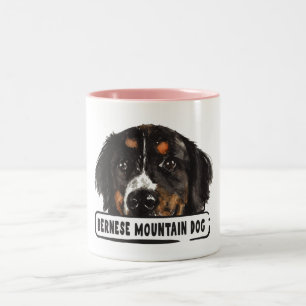 Taza Bicolor Watercolor Bernese Mountain Dog