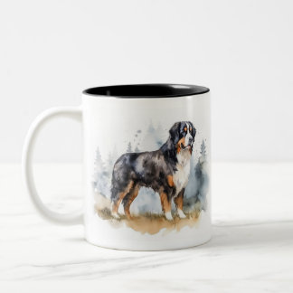 Taza Bicolor Watercolor Bernese Mt Dog
