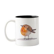 Watercolor de Robin inglés