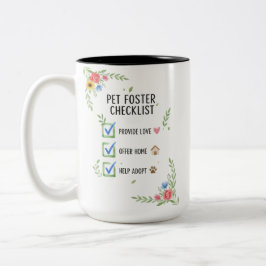 Taza Bicolor Watercolor Pet Foster Checklist