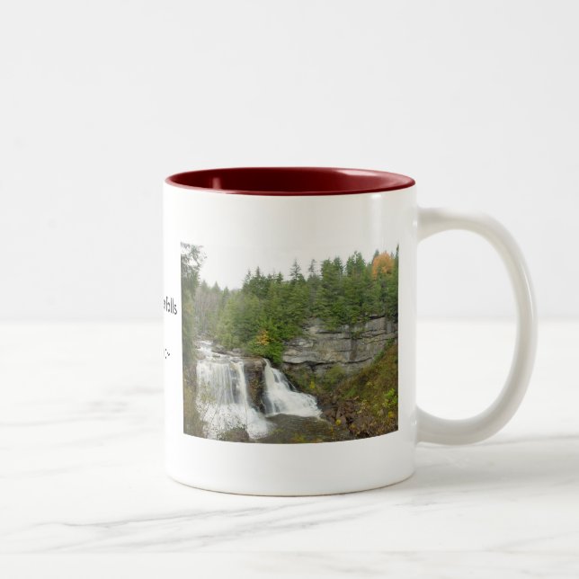 Taza Bicolor Waterfall West Virginia Mug (Derecha)