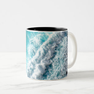 Taza Bicolor Waves marinas de bonito Mejor regalo para los am