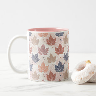 Taza Bicolor Wavy Autumn Leaves