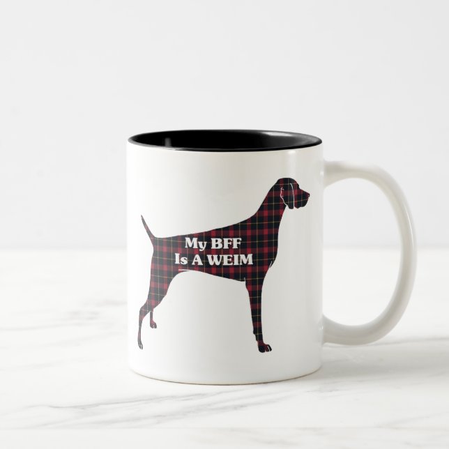 Taza Bicolor Weimaraner BFF Mug (Derecha)