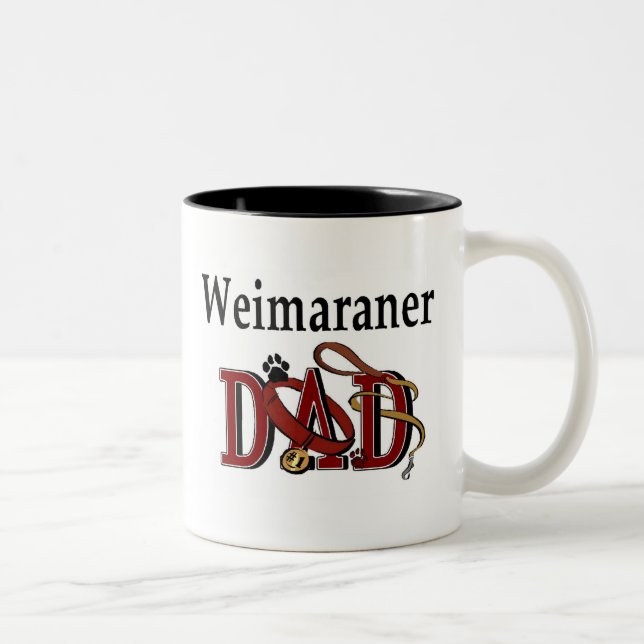 Taza Bicolor Weimaraner Dad Mug (Derecha)