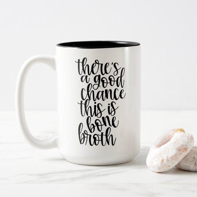 Taza Bicolor Wellness Salud Holística Broth Bone (Con donut)