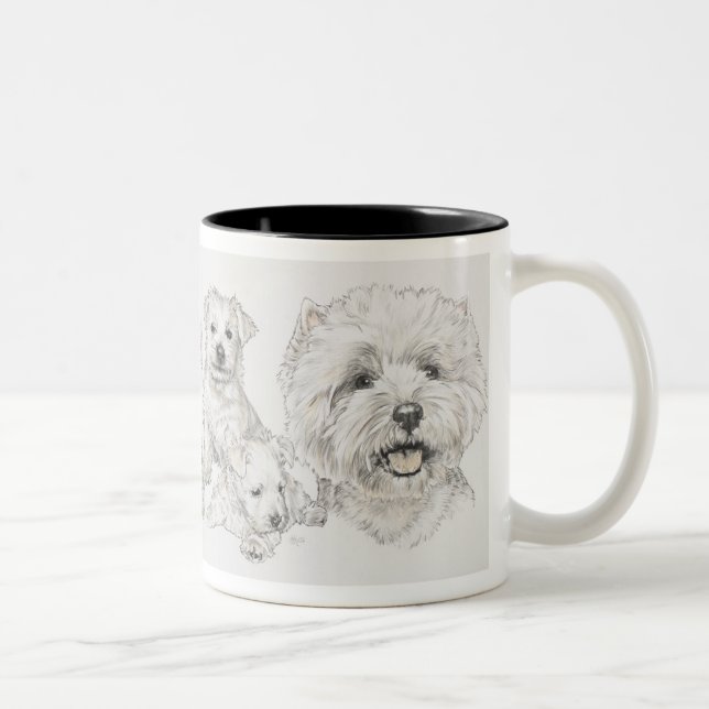 Taza Bicolor West Highland Terrier (Derecha)