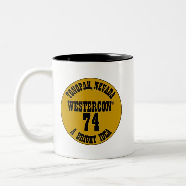 Taza Bicolor Westercon 74 Café de dos tonos Mug (Izquierda)