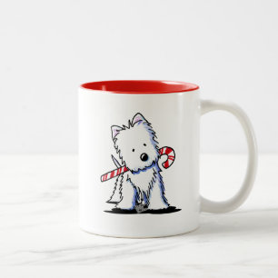 Taza Bicolor Westie Candy Cane Cutie Mug