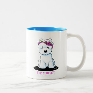 Taza Bicolor Westie Flor