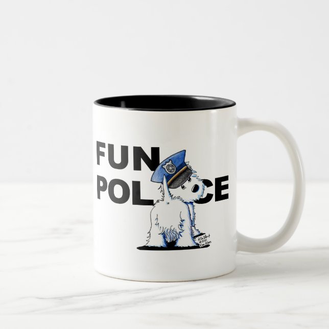 Taza Bicolor Westie FUN POLICE Mug (Derecha)