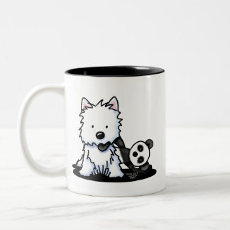 Taza Bicolor Westie Panda Lover