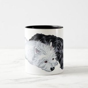 Taza Bicolor Westie y Scottie a gusto