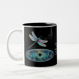 Taza Bicolor Whimsical Dragonfly Magic Purple Fairy Dust Cita