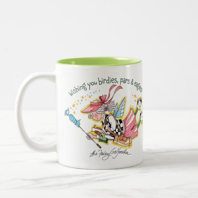 Taza Bicolor Whimsical Fairy GolfMom Two-Tone Coffee Mug (Izquierda)