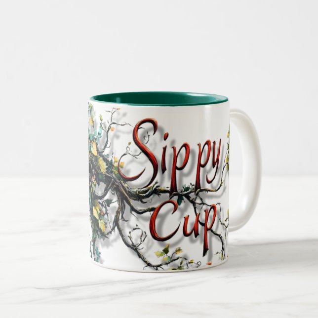 Taza Bicolor Whimsical Sippy Cup Nature Mug (Anverso derecho)