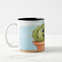 Taza Bicolor Whimsical Watercolor Garden Sprout Mug - Cute Plan