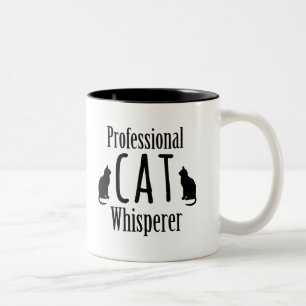 Taza Bicolor Whisperer profesional del gato