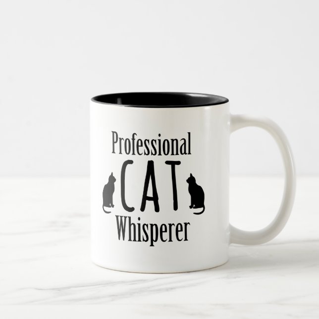 Taza Bicolor Whisperer profesional del gato (Derecha)