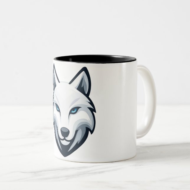Taza Bicolor White Wolf Mug (Anverso derecho)