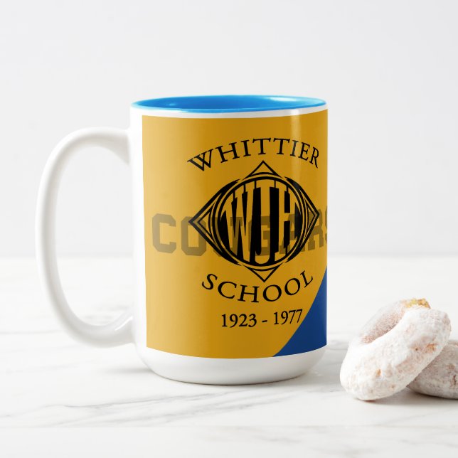 Taza Bicolor Whittier Jr High School Mug (Con donut)