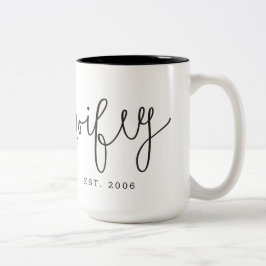 Taza Bicolor "Wifey" Pareja Mug | Aniversario | Boda