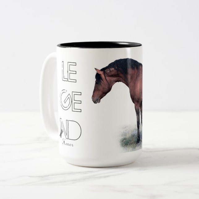 Taza Bicolor Wild Mustang Stallion, "Honor" Mug  (Anverso izquierdo)