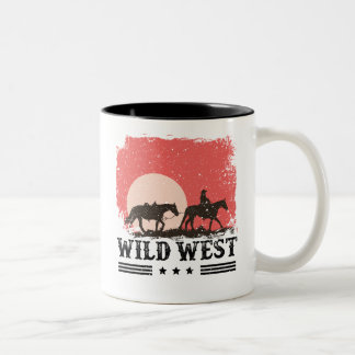 Taza Bicolor Wild West Cowboy Mug
