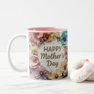 Taza Bicolor Wildflowers 3D Mother´s Day