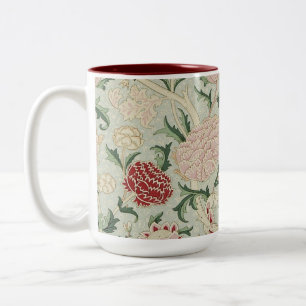 Taza Bicolor William Morris Cray Floral Pre Raphaelite Vintage