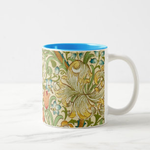 Taza Bicolor William Morris Golden Lily Vintage Pre-Raphaelite