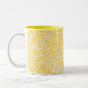 Taza Bicolor William Morris - Hojas de Larkspur y Patrón de Flo