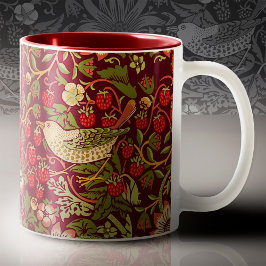 Taza Bicolor William Morris Strawberry Thief Coffee Mug