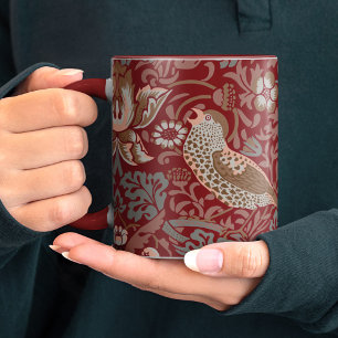 Taza Bicolor William Morris Strawberry Thief Coffee Mug