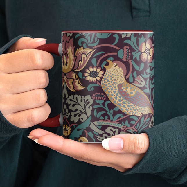 Taza Bicolor William Morris Strawberry Thief Coffee Mug (Subido por el creador)