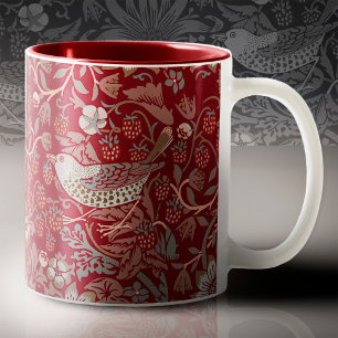 Taza Bicolor William Morris Strawberry Thief Coffee Mug