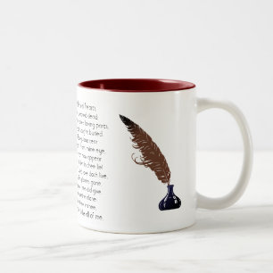 Taza Bicolor William Shakespeare Sonnet 31 Mug de café de dos t