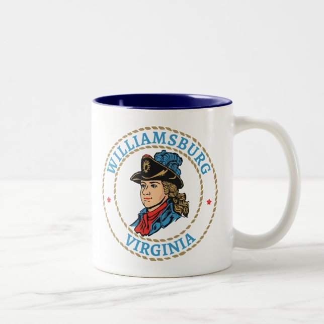 Taza Bicolor Williamsburg Virginia Colonial (Derecha)
