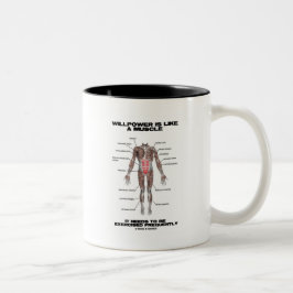 Taza Bicolor Willpower es como si un músculo necesita ser ejerc