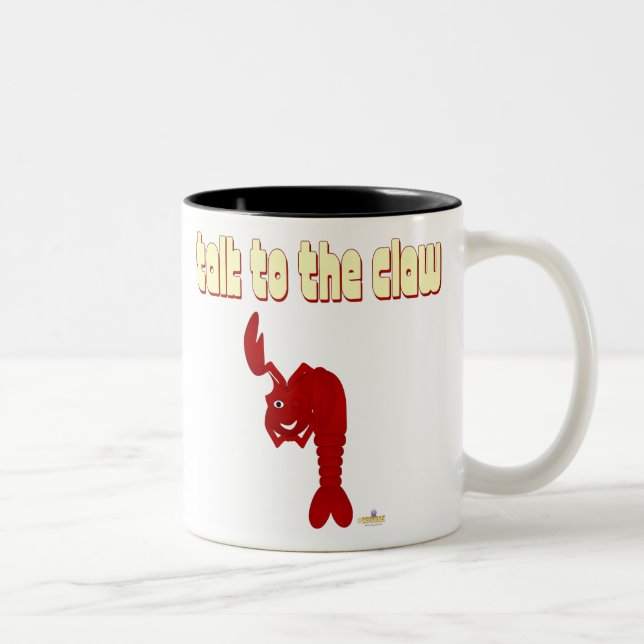 Taza Bicolor Winking Red Lobster Talk To the Claw (Derecha)