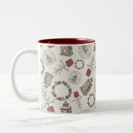 Taza Bicolor Winter Farmhouse