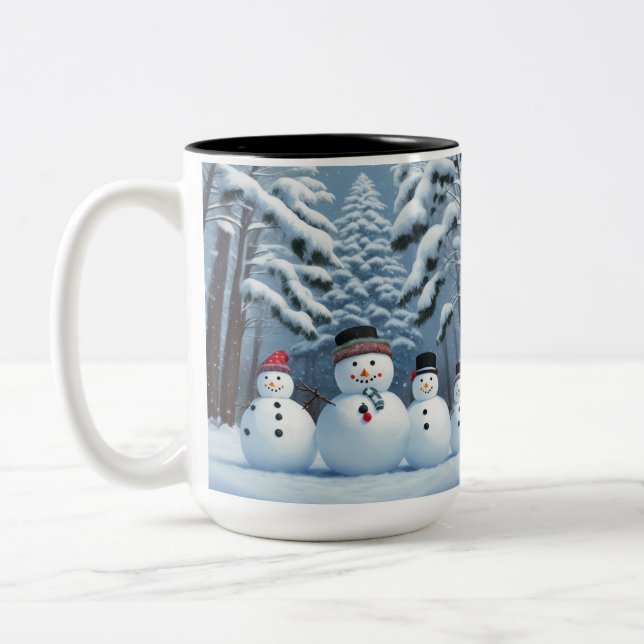 Taza Bicolor Winter Snowmen (Izquierda)