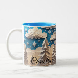 Taza Bicolor Winter Wonderland Coffee Mug